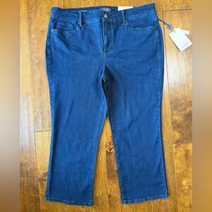 New NYDJ Marilyn Straight Crop Denim Jeans Women’s size 16P 16 Petite Rhapsody